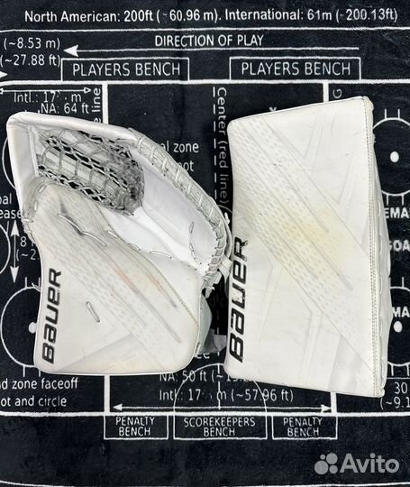 Хоккейные ловушка и блин вратаря Bauer Hyperlite