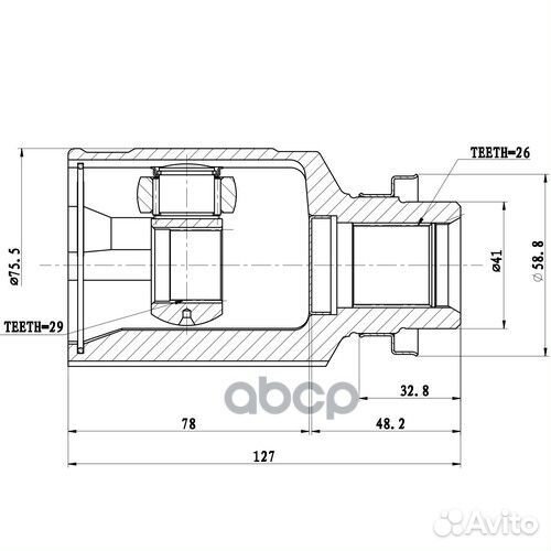 Шрус внутренний перед прав Z87718R Zikmar