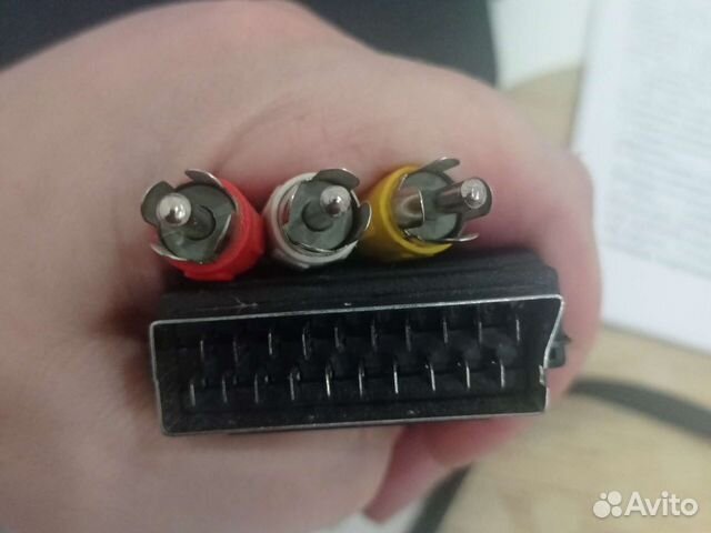 Кабель scart - 3RCA, 1 метр