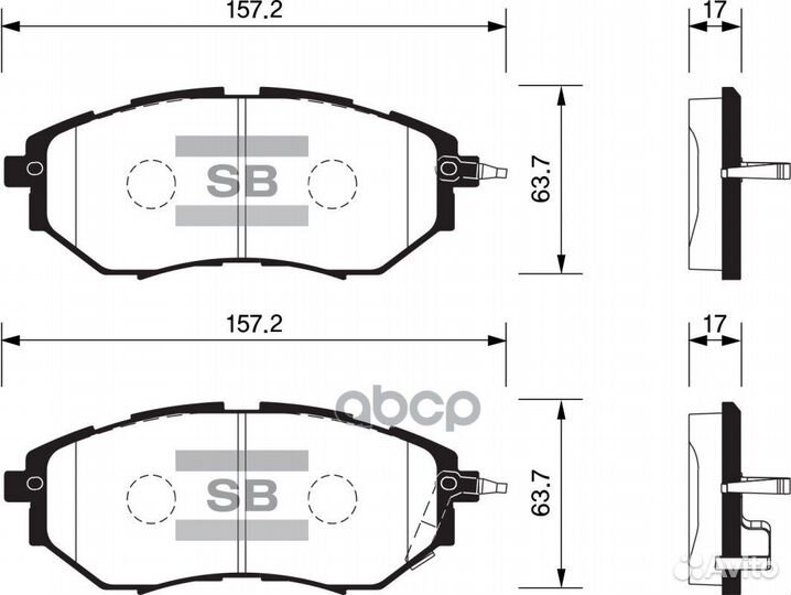 Колодки тормозные дисковые Subaru Legacy IV 3.0