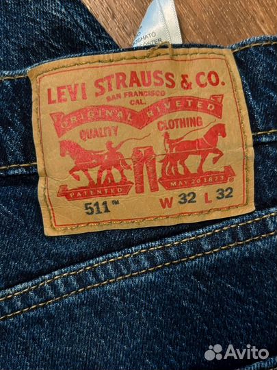 Джинсы мужские levis 511 W32 L32