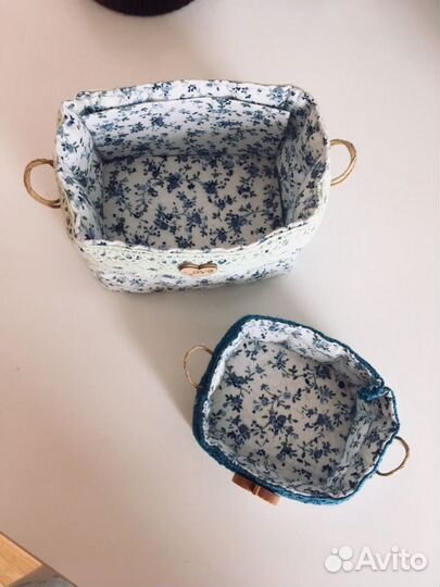 Шкатулки тканевые ручной работы для мелочей