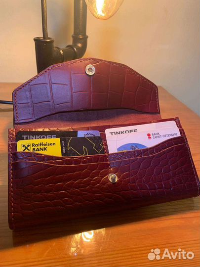 Кошелек женский натуральная кожа ручная работа