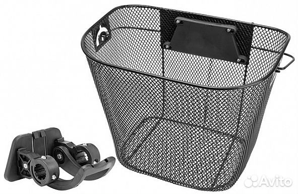Корзина передняя большая черная JL-285 С ручкой с