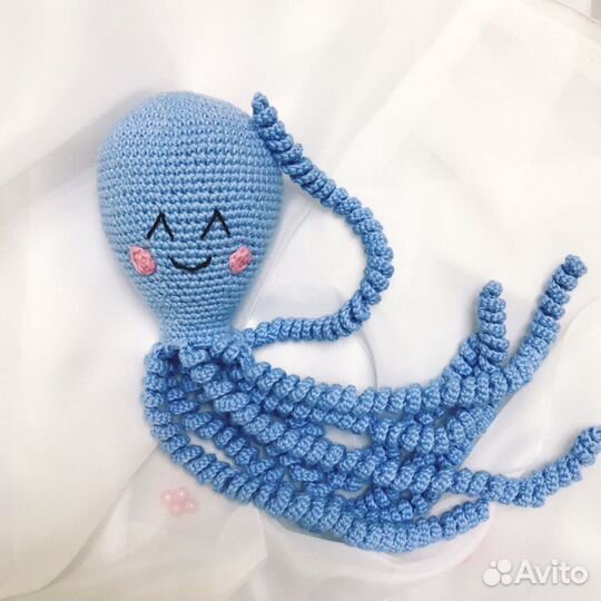 Вязаный Осьминог игрушка ручной работы