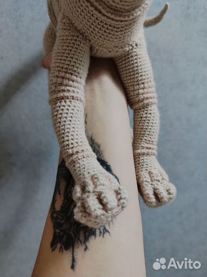 Котик сфинкс, связанный крючком