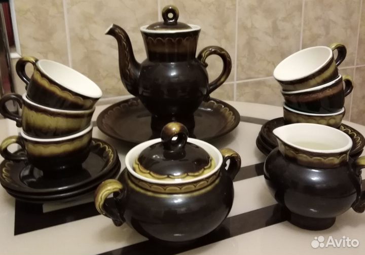 Кофейный керамический сервиз, СССР,1985 год