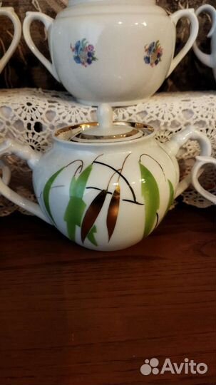 Фарфоровая сахарница СССР