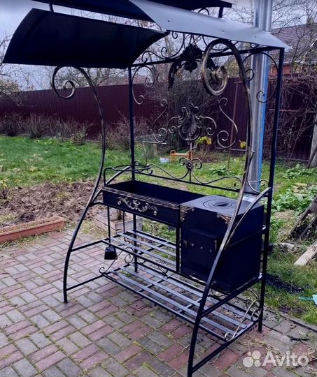 Мангал с печкой