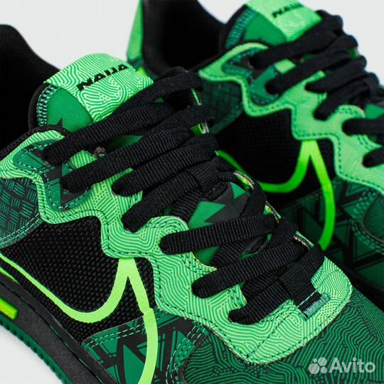 Кроссовки Nike Air Force 1 React Black / Green