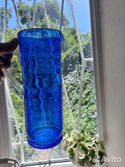 Посуда синее стекло.ссср