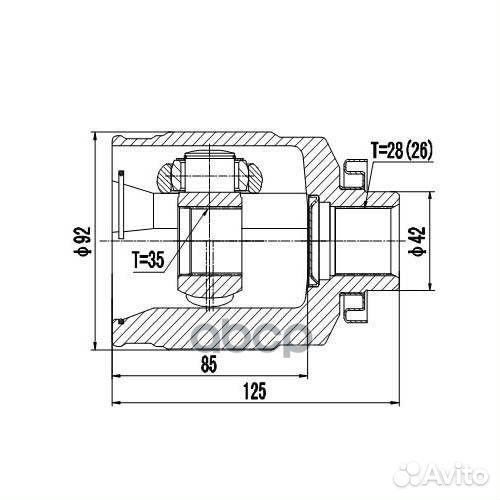 Шрус внутренний Z87815R Zikmar