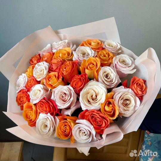 Цветы розы букет