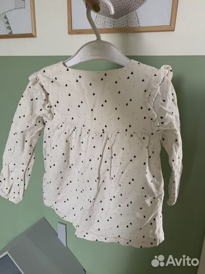 Блузка вельветовая kiabi 86-92-98