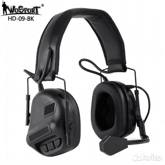 Наушники тактич. активные WoSport HD-09 для рации