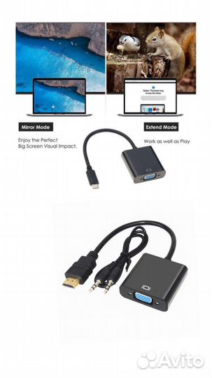Переходники Type-C, hdmi на VGA