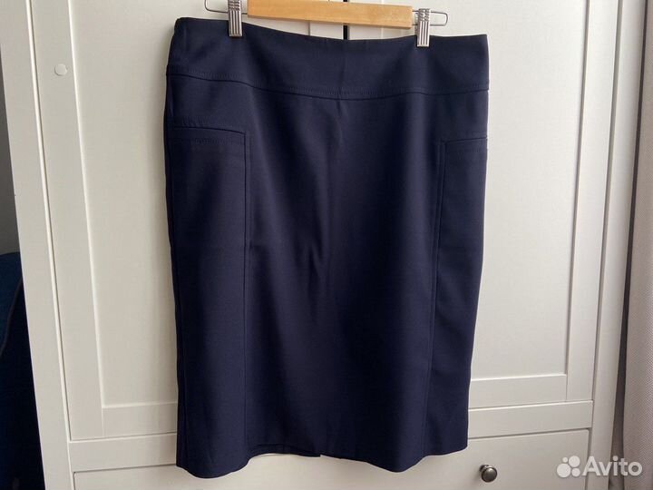 Юбка карандаш синяя 48 50 Россия