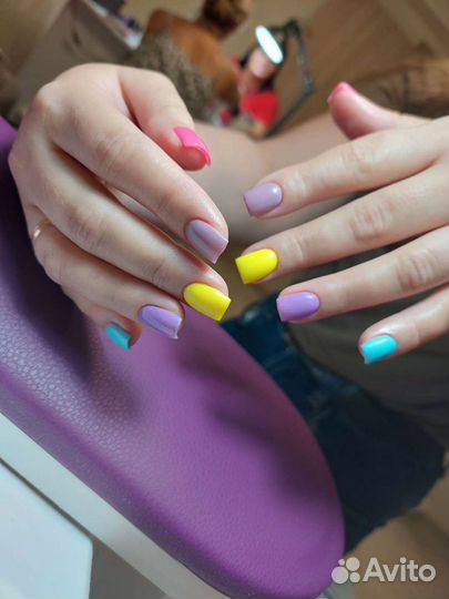 Маникюр гель-лак с выравниванием