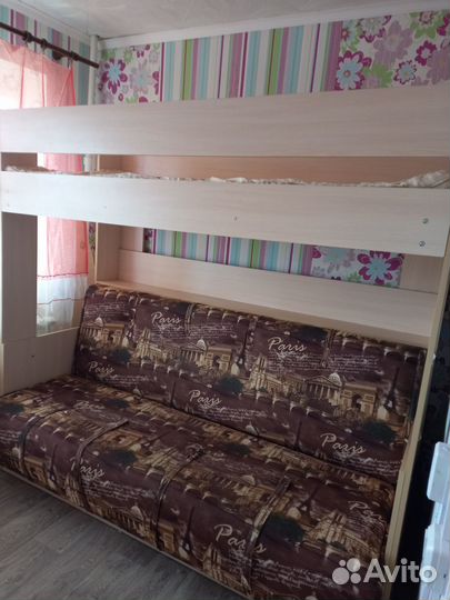 Двухъярусная кровать с диваном бу