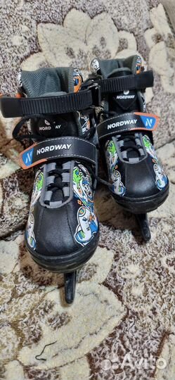 Коньки детские раздвижные nordway 26-31