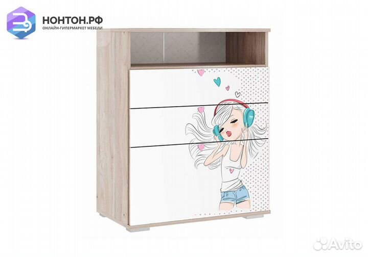 Комод Алина 27.01 дуб мария / белый
