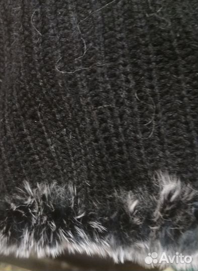 Шапка из натурального меха кролика рекс