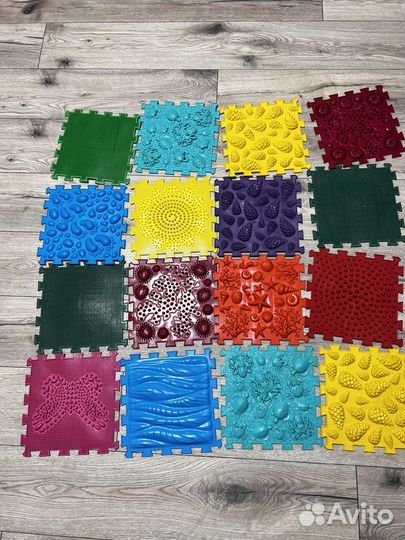 Бронь Коврик массажный орто пазл 16 шт