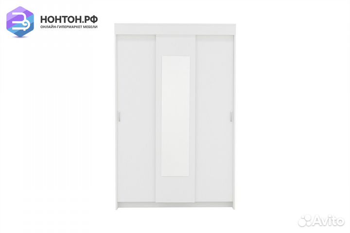 Шкаф-купе Бассо белое дерево