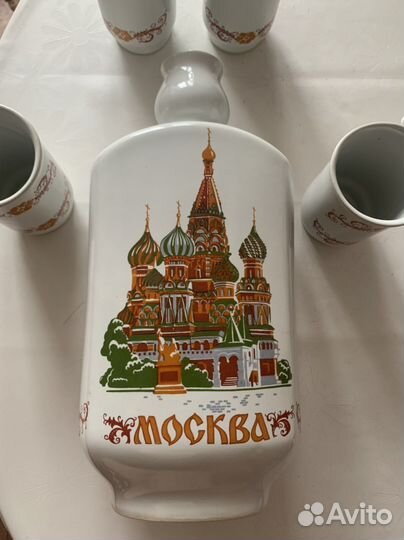 Кувшин фарфор в наборе со стаканами