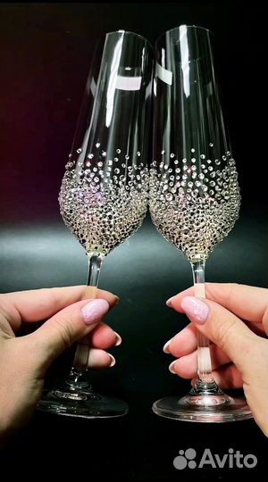 Свадебные бокалы новые