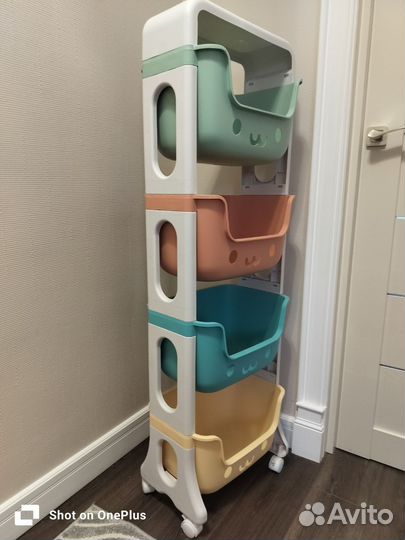 Стеллаж для игрушек пластиковый