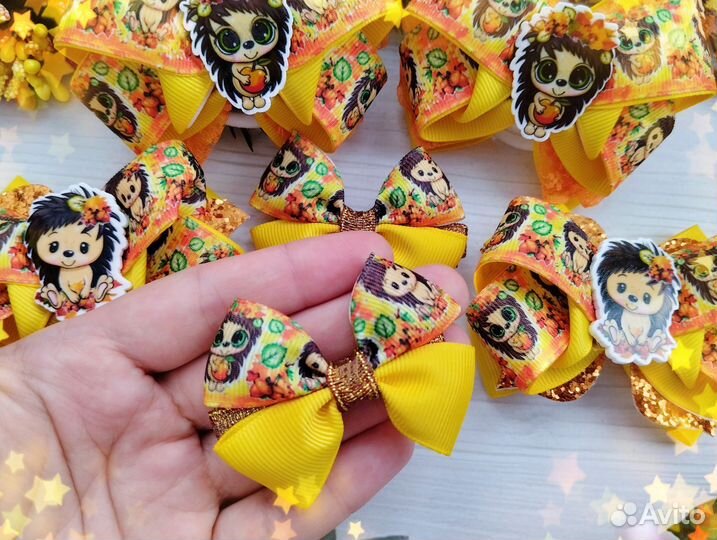 Бантики на осенний утренник. Осенние бантики