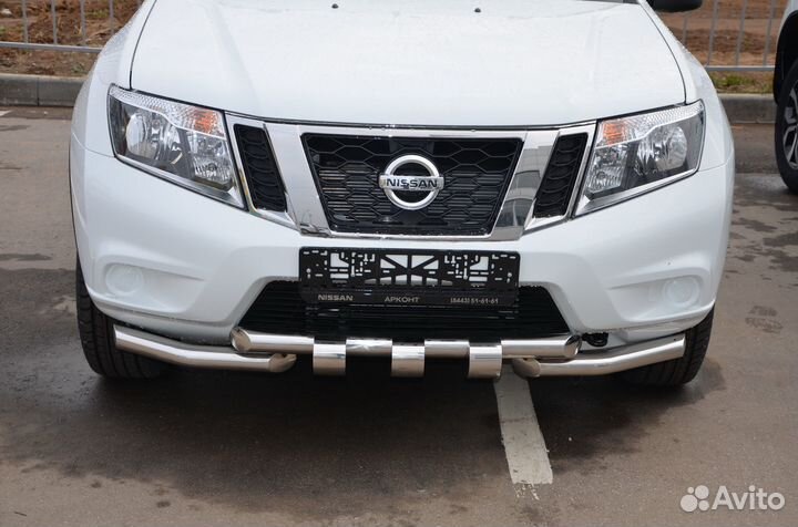 Защита переднего бампера Nissan Terrano G