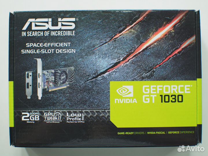 Видеокарта Asus GeForce GT 1030 2G, GT1030-2G-BRK