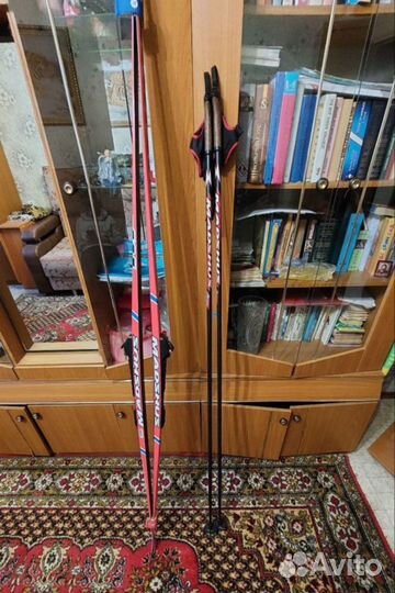 Лыжи беговые коньковые madshus с палками