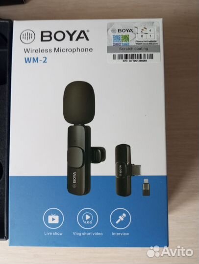 Петличный микрофон boya беспроводной. Новый