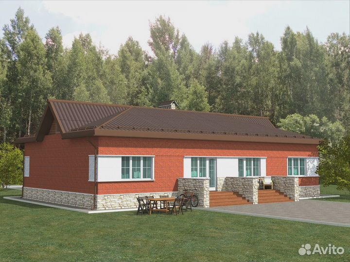 Домокомплект 153,8 кв.м из теплоэффективных блоков