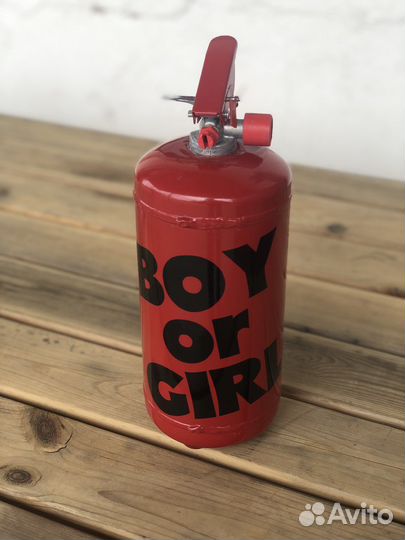 Гендер баллон, огнетушитеь для гендер пати