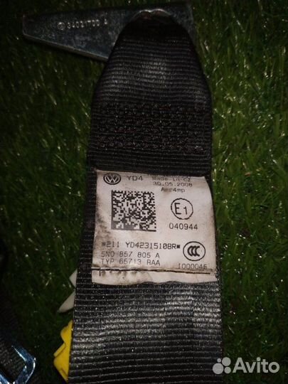 Ремень безопасности задний левый Volkswagen Tiguan