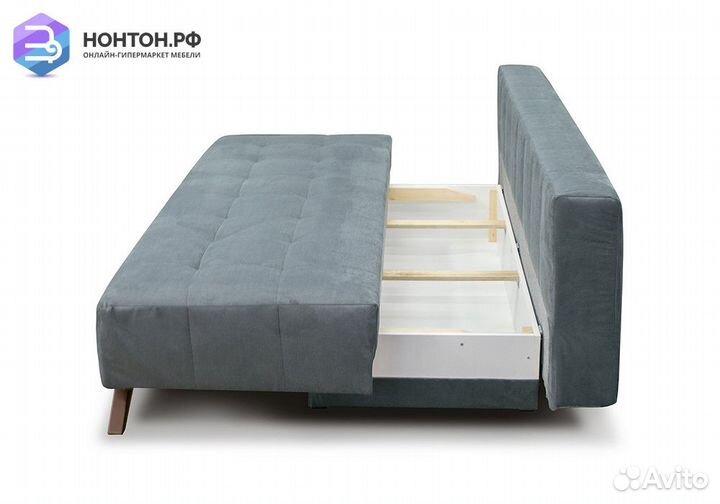 Диван еврокнижка Баден-Баден темно-серый