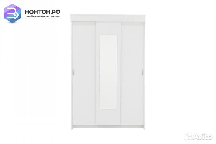 Шкаф-купе Бассо белое дерево