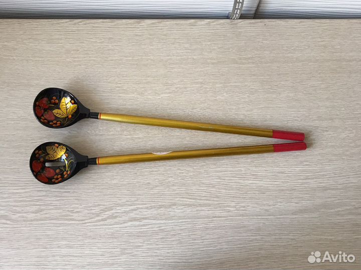 Деревянные ложки хохлома. Набор