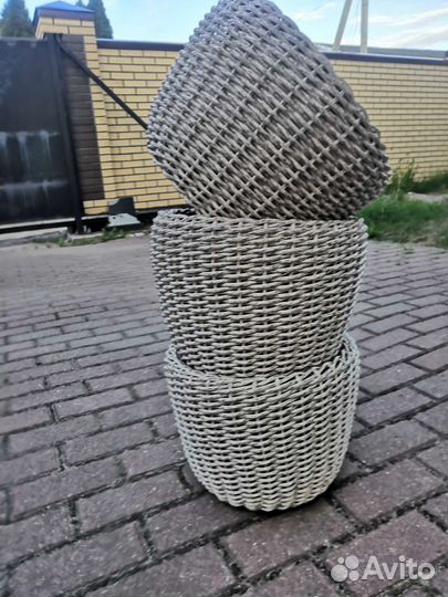 Кашпо из ротанга