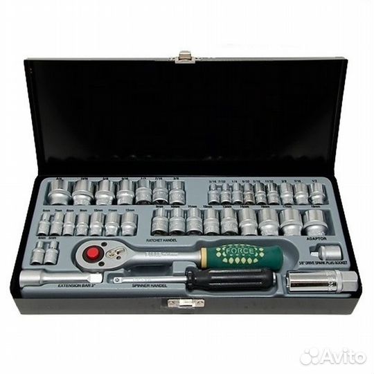 Набор 12-ти гр. дюймовых и метрических головок с п