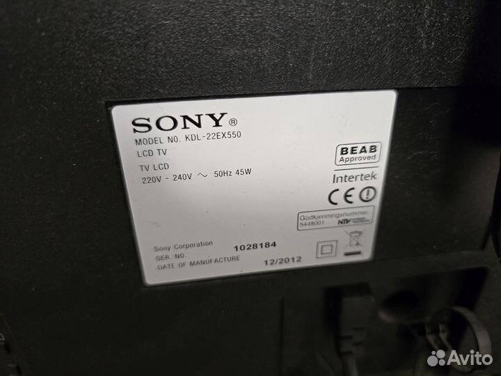 Телевизор Sony KDL-22EX550