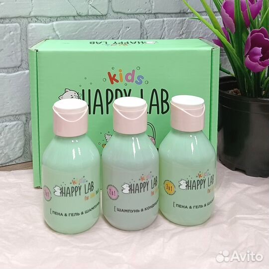 Детский набор для купания 3в1 пена гель шампунь