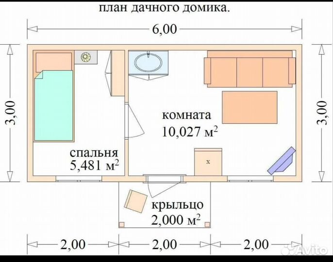 Дачный домик каркасный