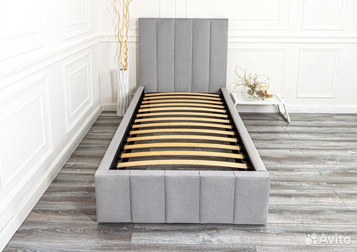 Кровать 90х200 Богема цвет серый