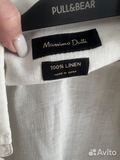 Рубашка лен massimo dutti