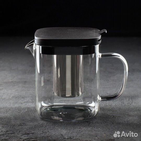 Чайник стеклянный заварочный 'Кватро', 1 л, с мета